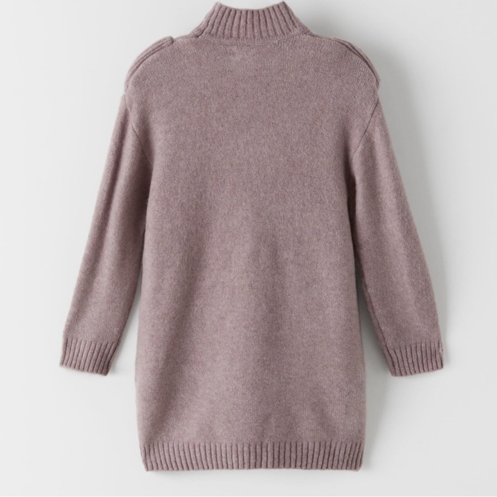 Zara Kids Ruffle Knit  Sweater Dress For Girls - Picture 6 of 10